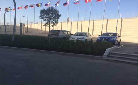 INSTALLATION OF FLAGS AT NATIONAL GYMNASTICS ARENA — photo 4