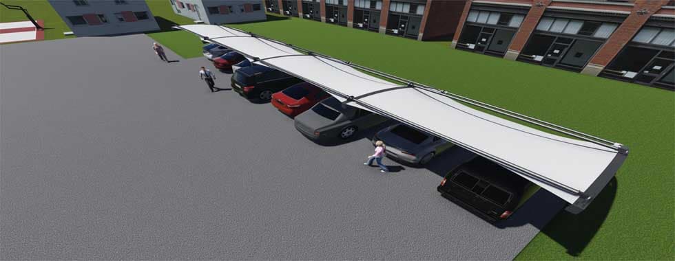 CONSTRUCTION OF CANOPY OVER CARPARK — photo 3